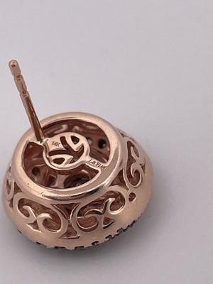 14k Rose Gold 1.00ctw Levian Earrings/ 5.6g Total Weight