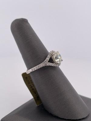 14k WG 1.44ct Center & 0.35ctw Mounting K VS1 Old Cut Dia Ring/ Size 7/ 3.8g