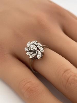 14k White Gold 0.20ctw Diamond Ring/ Size 7.25/ 3.6g