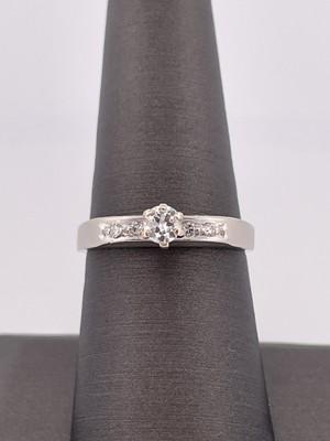 14k White Gold 0.25ctw Diamond Engagement Ring/ Size 8.25/ 3.1g