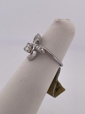 14k White Gold 0.40ctw Diamond Ring/ Size 3.25/ 2.5g