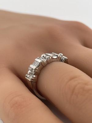 14k White Gold 0.75ctw Diamond Ring/ Size 6.75/ 4.4g