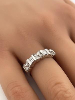 14k White Gold 0.75ctw Diamond Ring/ Size 6.75/ 4.4g