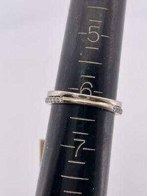 14k White Gold 0.80ct G SI1 Center & 0.21 Semi-set 0.20ctw Anniversary Band