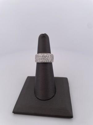 14k White Gold 1.00ctw Very Fine Diamond Band/ Size 6.25/ 7.5g