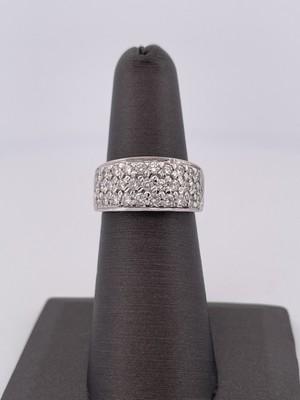 14k White Gold 1.00ctw Very Fine Diamond Band/ Size 6.25/ 7.5g