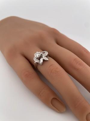 14k White Gold Diamond Fashion Ring/ Size 5.75/ 4.8g