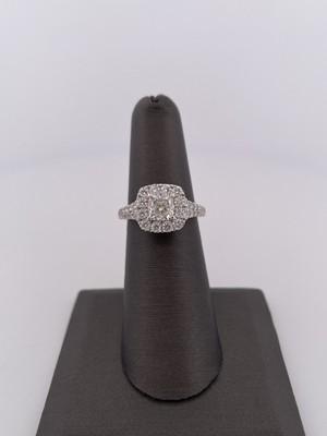 14k White Gold Neil Lane 0.72ct Center & 0.95ctw Mounting Ring/ Size 6.25/ 5.8g