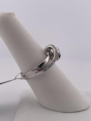 14k White Good 0.30ct Center Stone & 0.25ct Setting Stones/ Size 7/ 6.2g