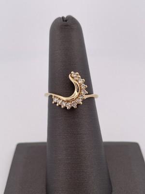 14k Yellow Gold 0.25ctw Diamond Ring/ Size 6.25/ 4.1g