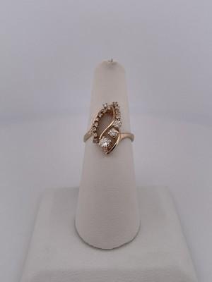 14k Yellow Gold 0.25ctw Diamond Ring/ Size 6.5/ 3.3g