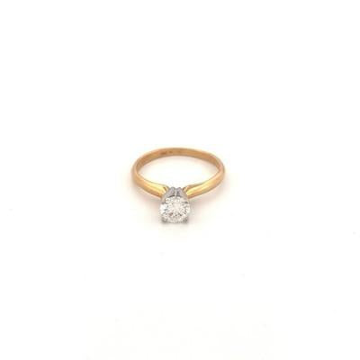 14k Yellow Gold 0.45CT H SI2 Engagement Ring