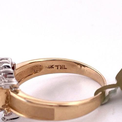 14k Yellow Gold Sapphire & Diamond Ring