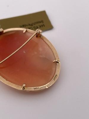 14k Yellow Good Cameo Pendant/Brooch