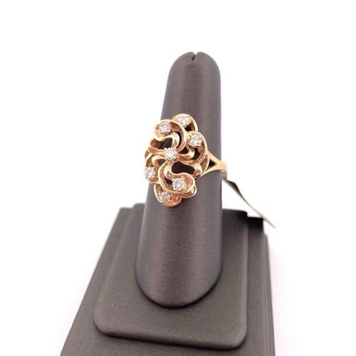 14k yellow gold diamond ring