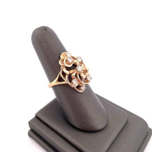 14k yellow gold diamond ring