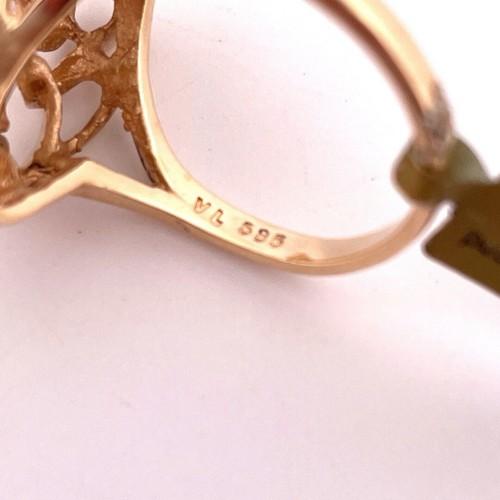 14k yellow gold diamond ring