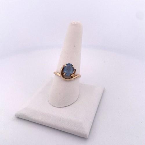 14k yellow gold topaz ring