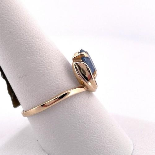 14k yellow gold topaz ring
