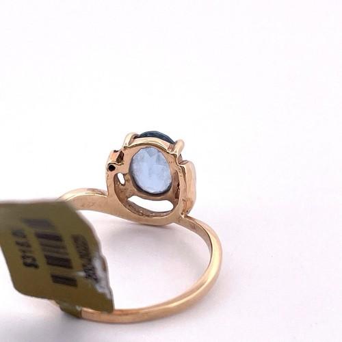 14k yellow gold topaz ring