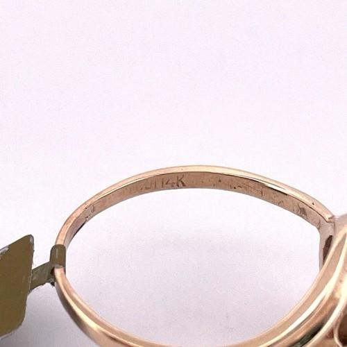 14k yellow gold topaz ring