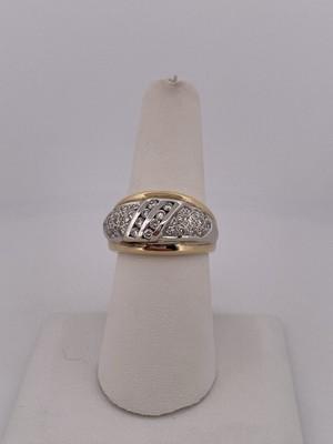 18k Yellow Gold 0.73ctw Diamond Ring/ Size 7.5/ 11.3g