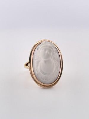 1905 14k Yellow Gold Antique Cameo Ring/ Size 6.75/ 6.8g