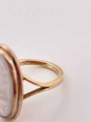 1905 14k Yellow Gold Antique Cameo Ring/ Size 6.75/ 6.8g