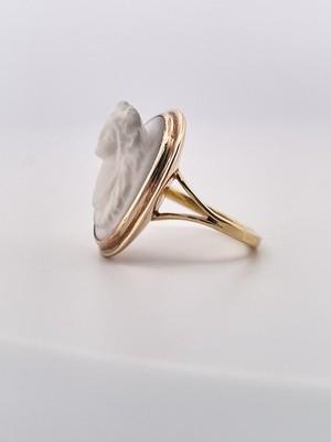1905 14k Yellow Gold Antique Cameo Ring/ Size 6.75/ 6.8g