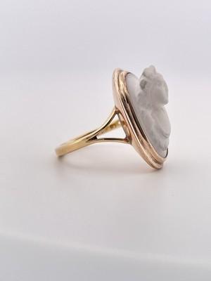 1905 14k Yellow Gold Antique Cameo Ring/ Size 6.75/ 6.8g
