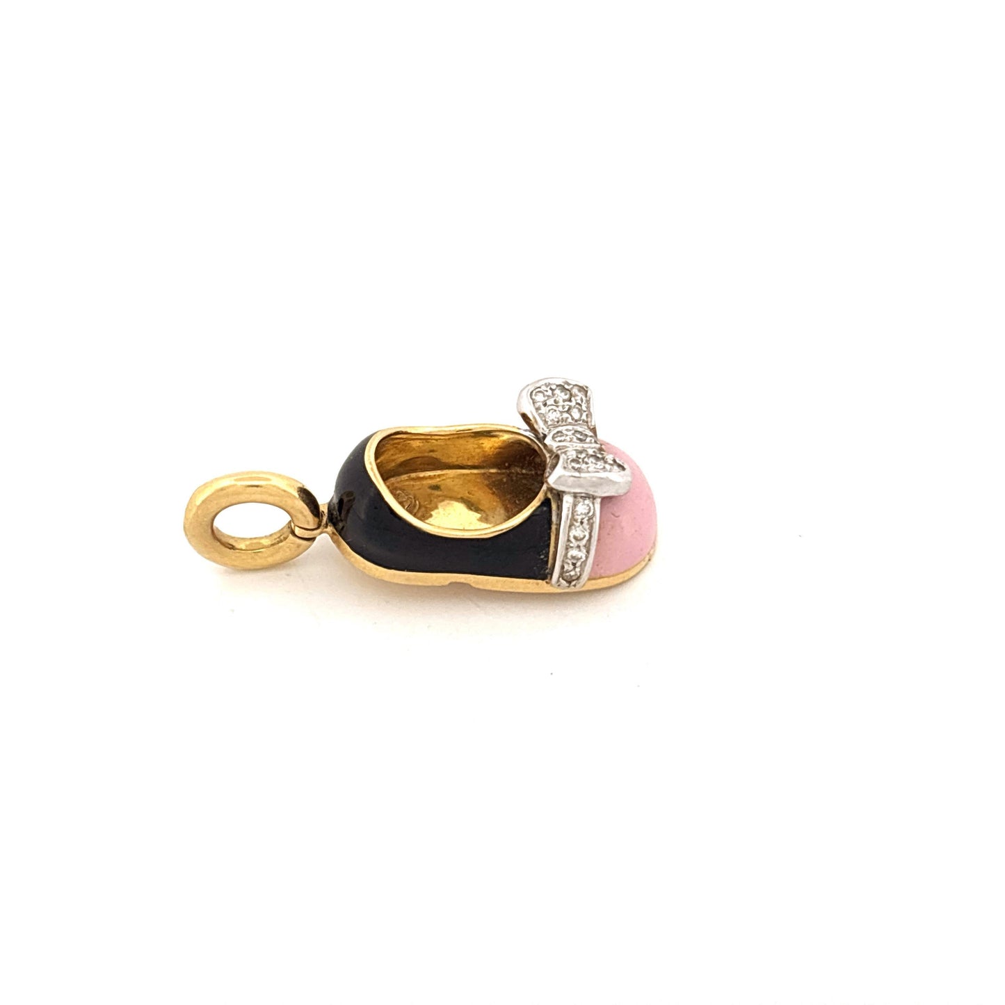 Aaron Basha Ballet Pink and Black Shoe