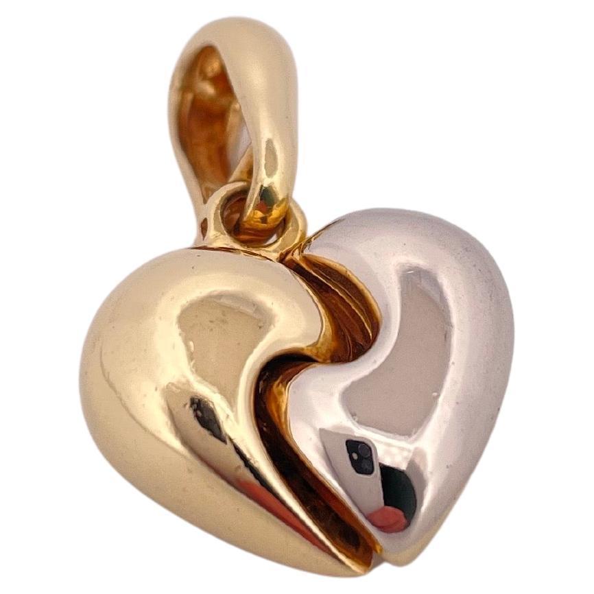 Chimento Heart Pendant Set In Two Toned 18K Gold