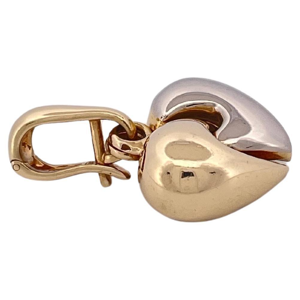 Chimento Heart Pendant Set In Two Toned 18K Gold
