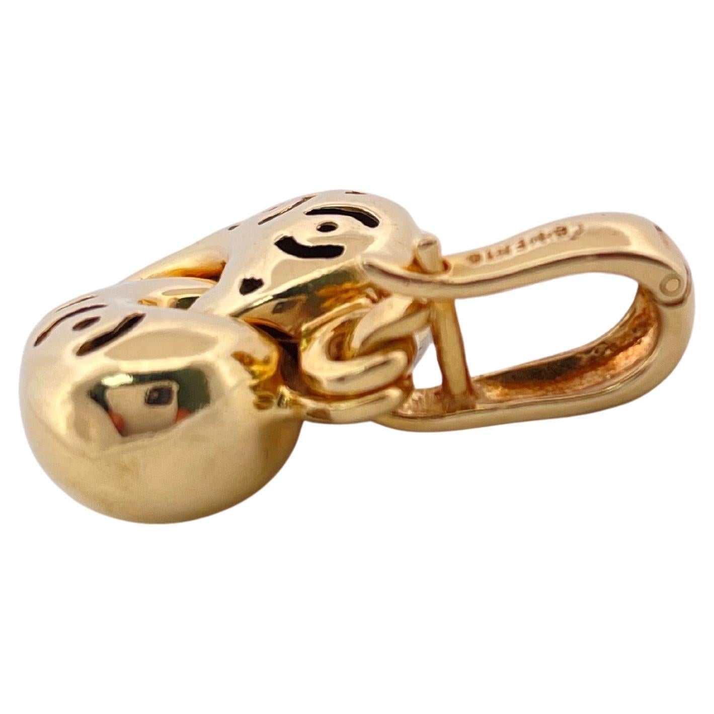 Chimento Heart Pendant Set In Two Toned 18K Gold