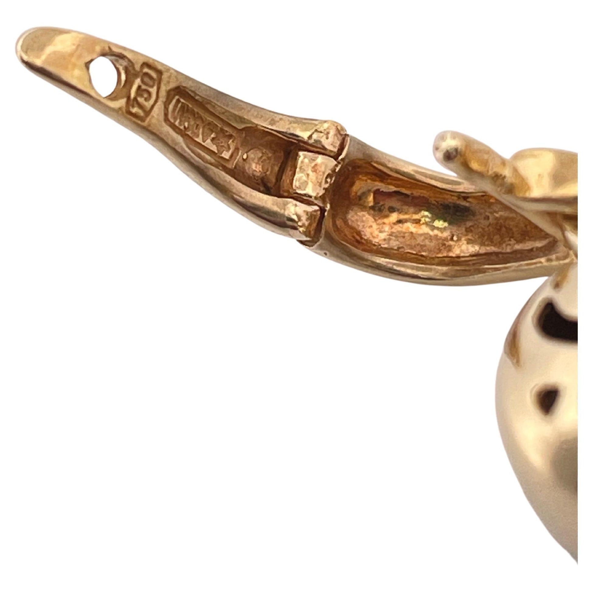 Chimento Heart Pendant Set In Two Toned 18K Gold