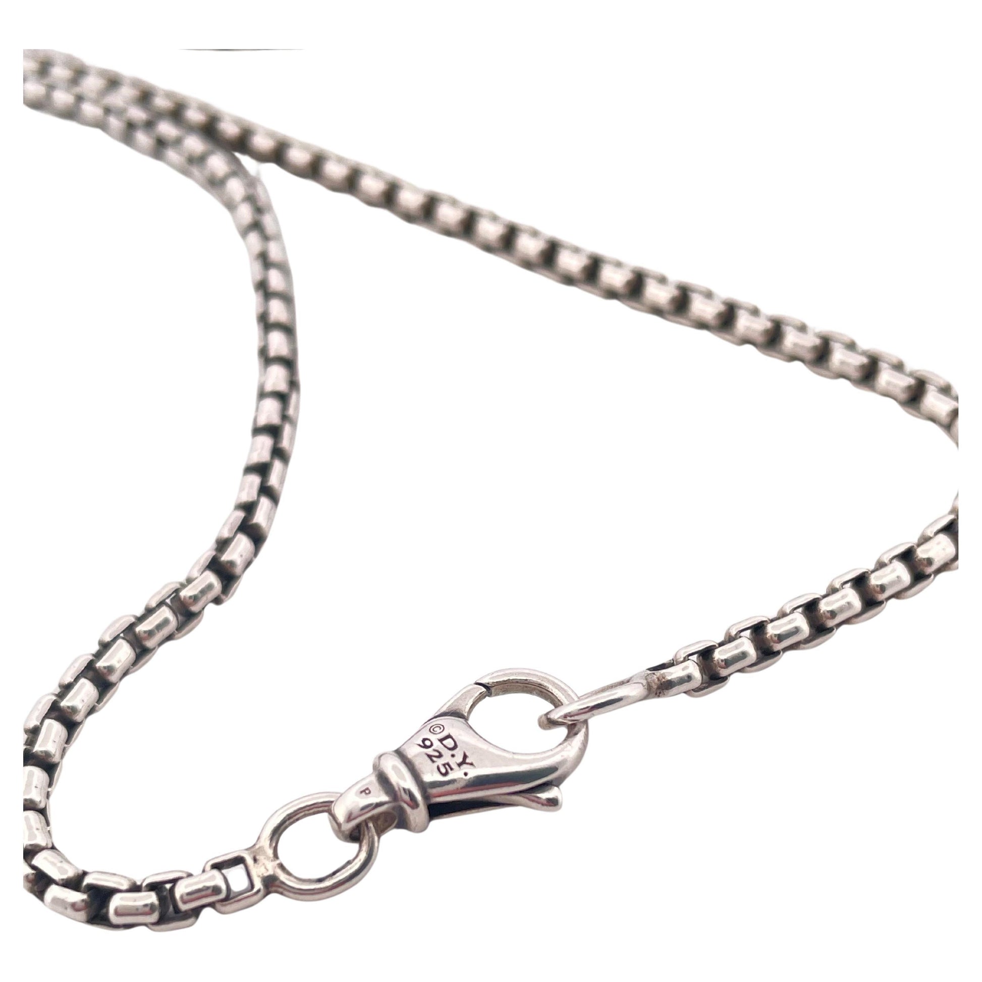David Yurman Blue Topaz Renaissance Pendant & Chain Set in 925 Sterling Silver