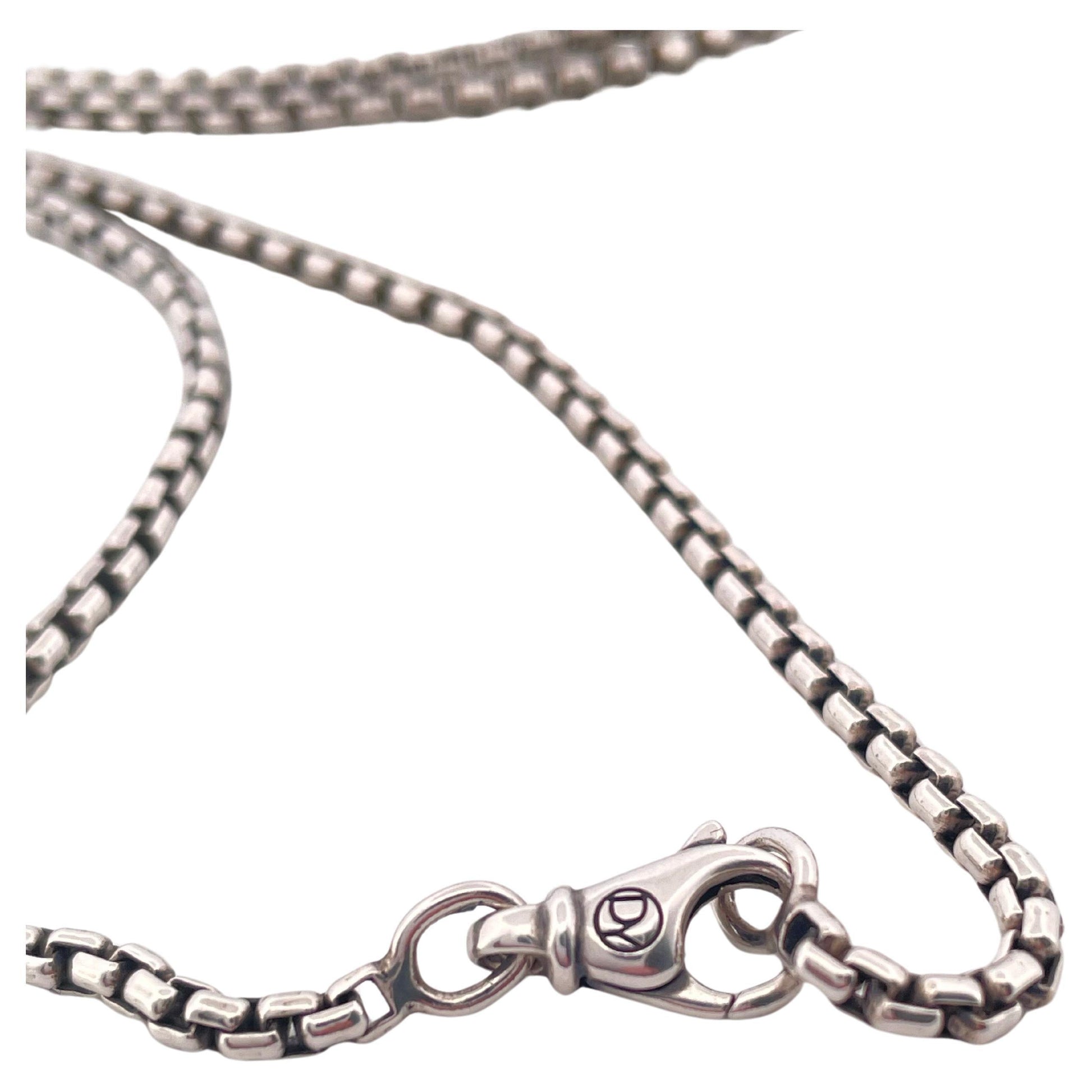 David Yurman Blue Topaz Renaissance Pendant & Chain Set in 925 Sterling Silver