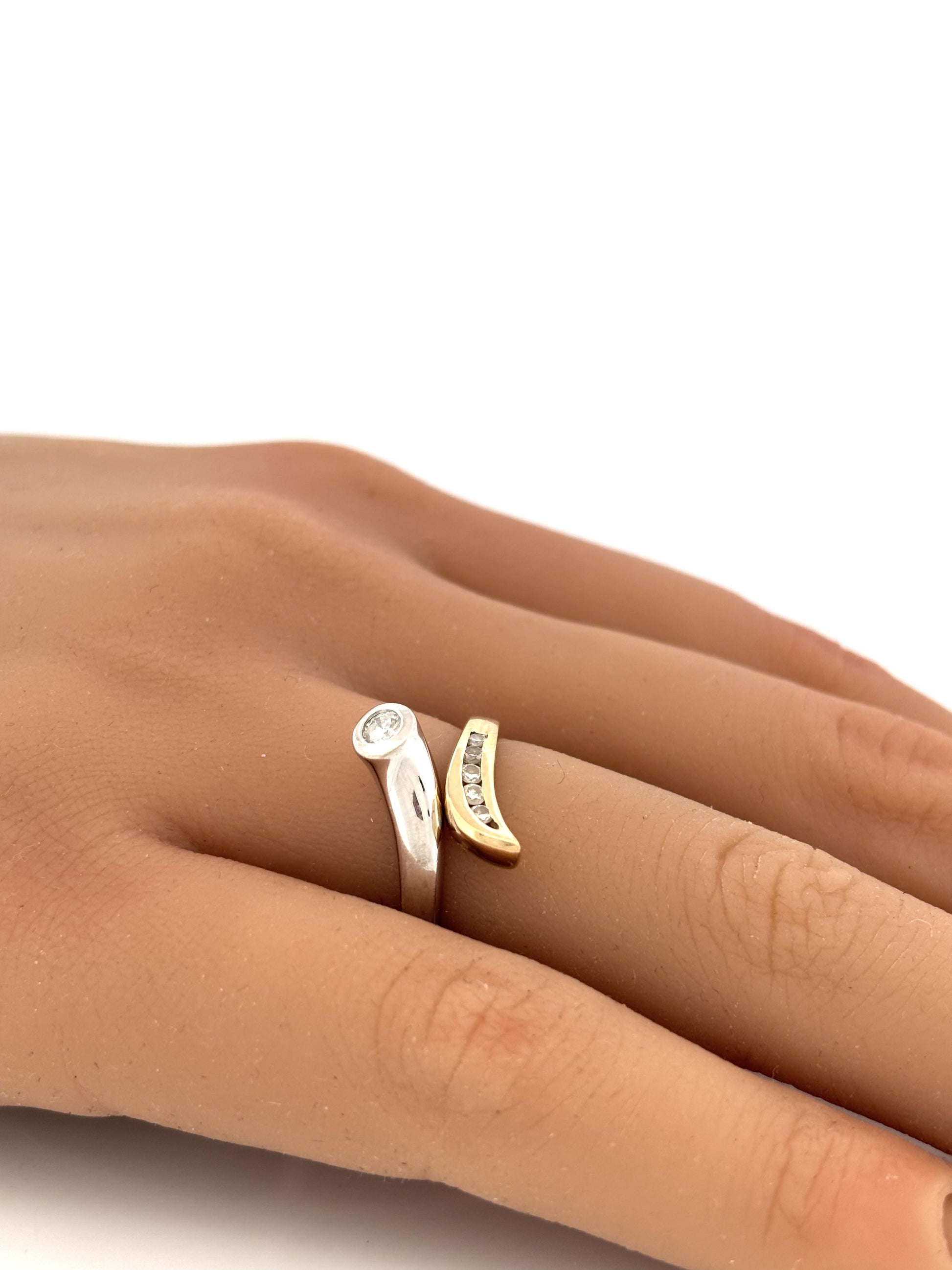 14k Two Tone Diamond Ring