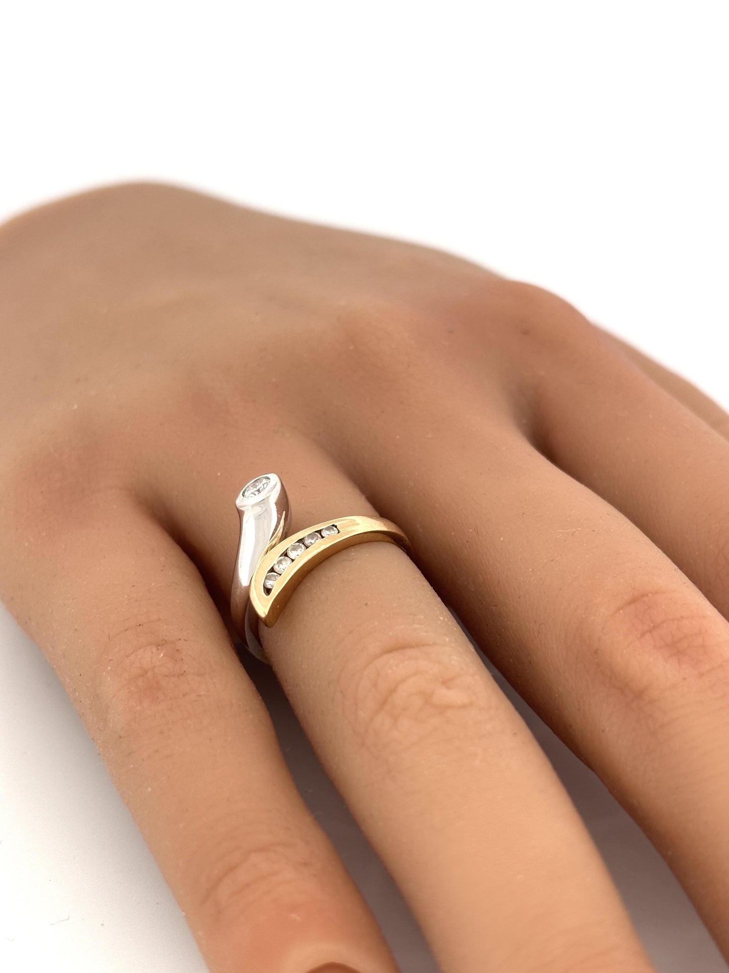 14k Two Tone Diamond Ring