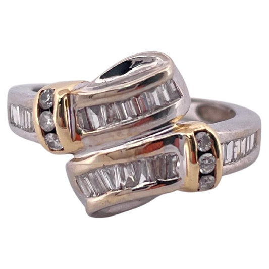 H-I I1-I2 Diamond Ring Set In 14K Two Toned Gold