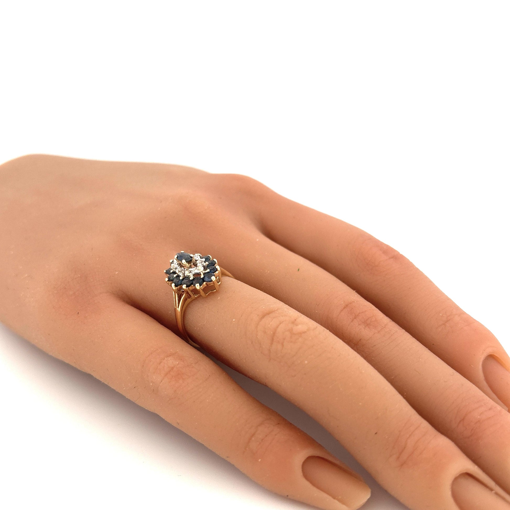 10K Sapphire & Diamond Ring