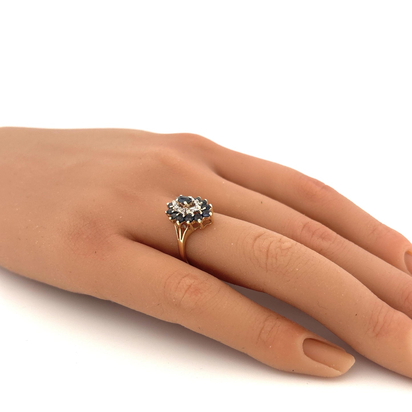 10K Sapphire & Diamond Ring
