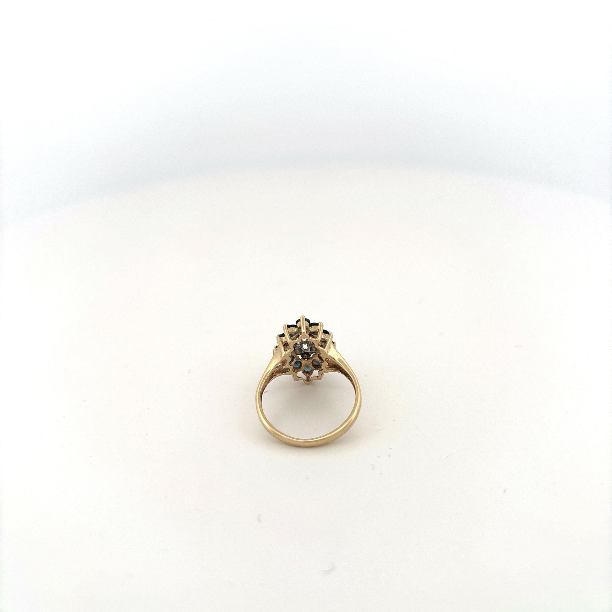 10K Sapphire & Diamond Ring