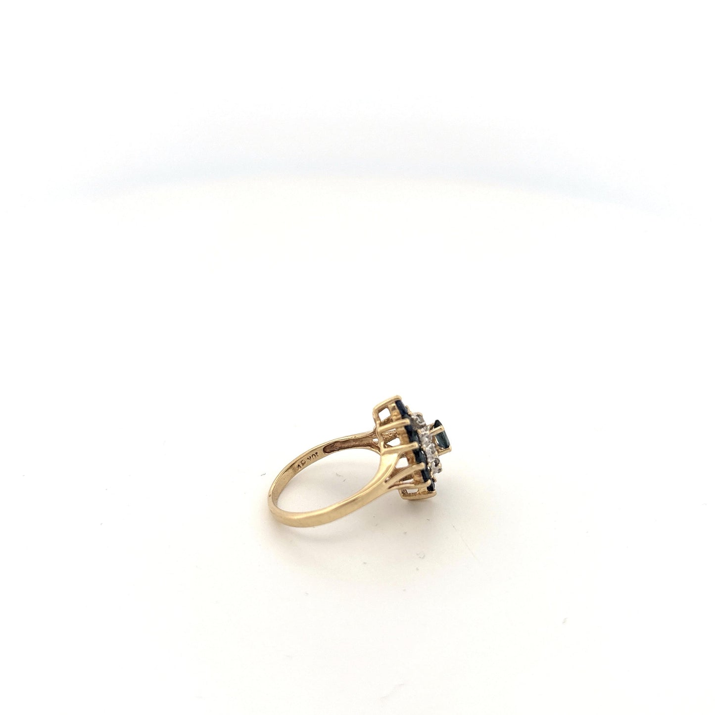 10K Sapphire & Diamond Ring