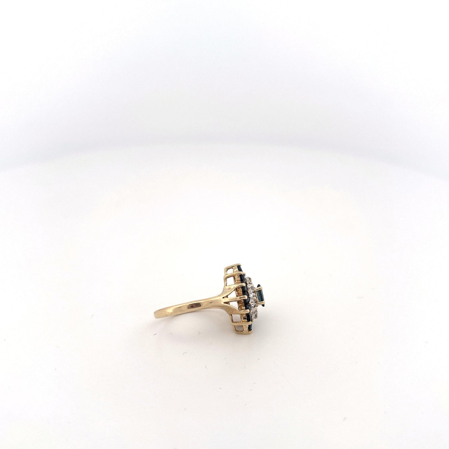 10K Sapphire & Diamond Ring