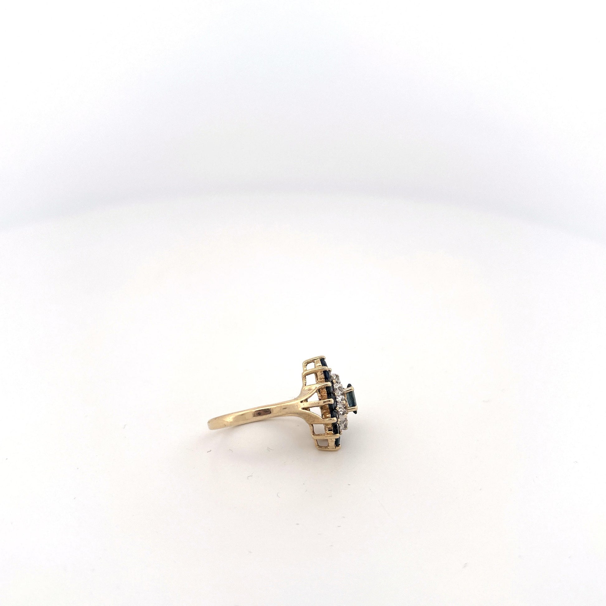10K Sapphire & Diamond Ring