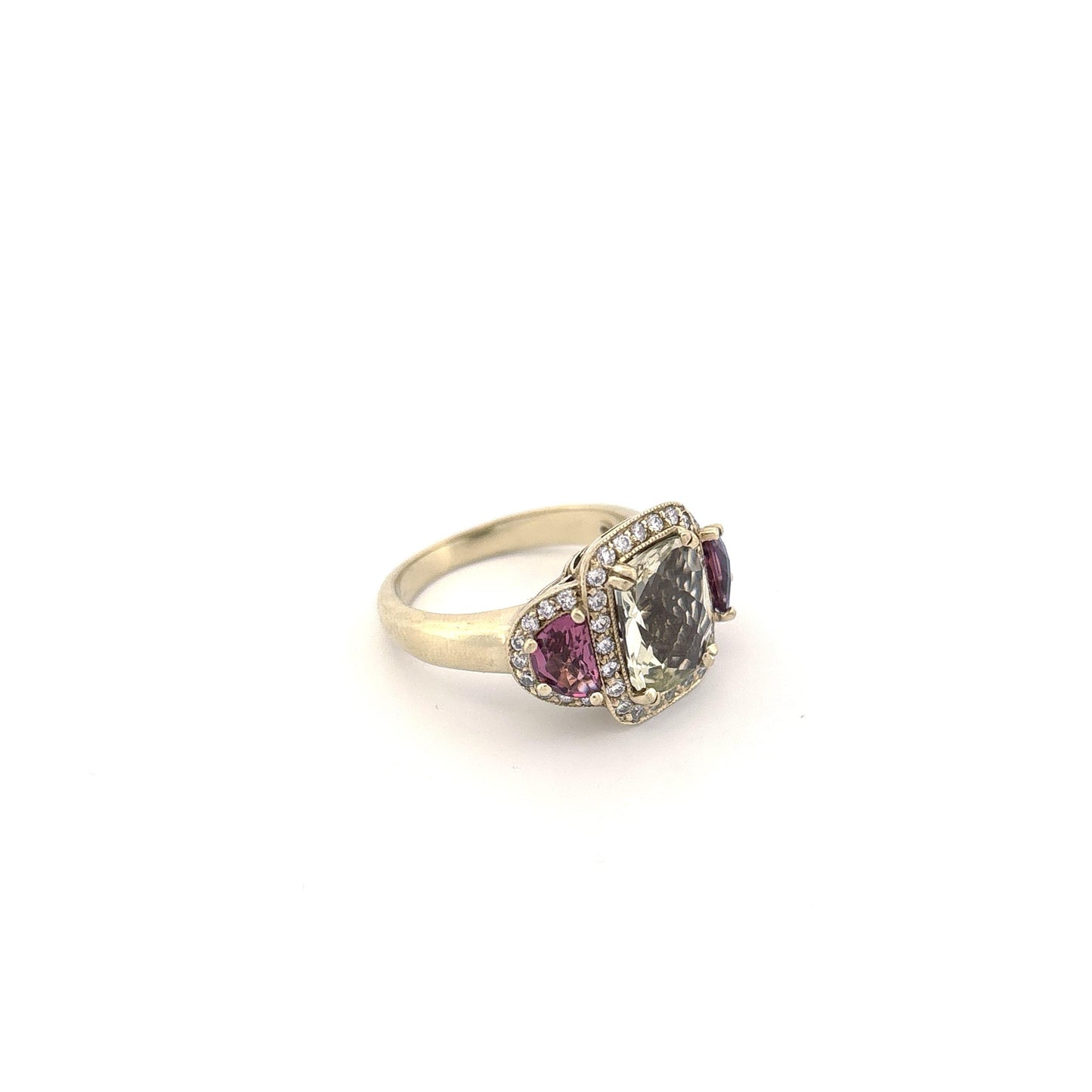 14K Citrine & Tourmaline Ring