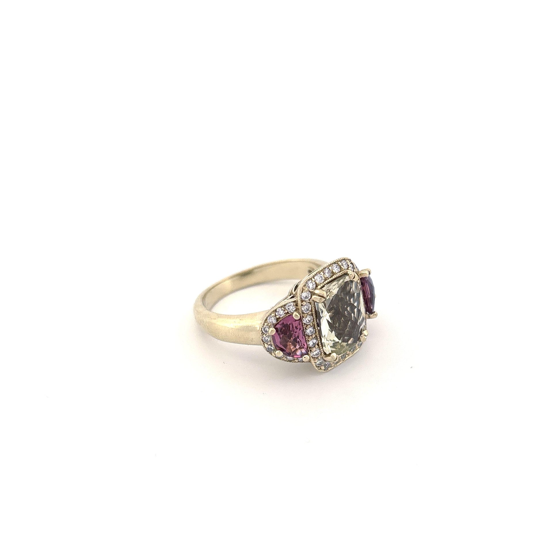 14K Citrine & Tourmaline Ring