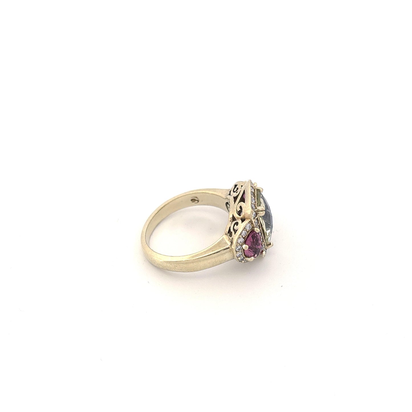 14K Citrine & Tourmaline Ring
