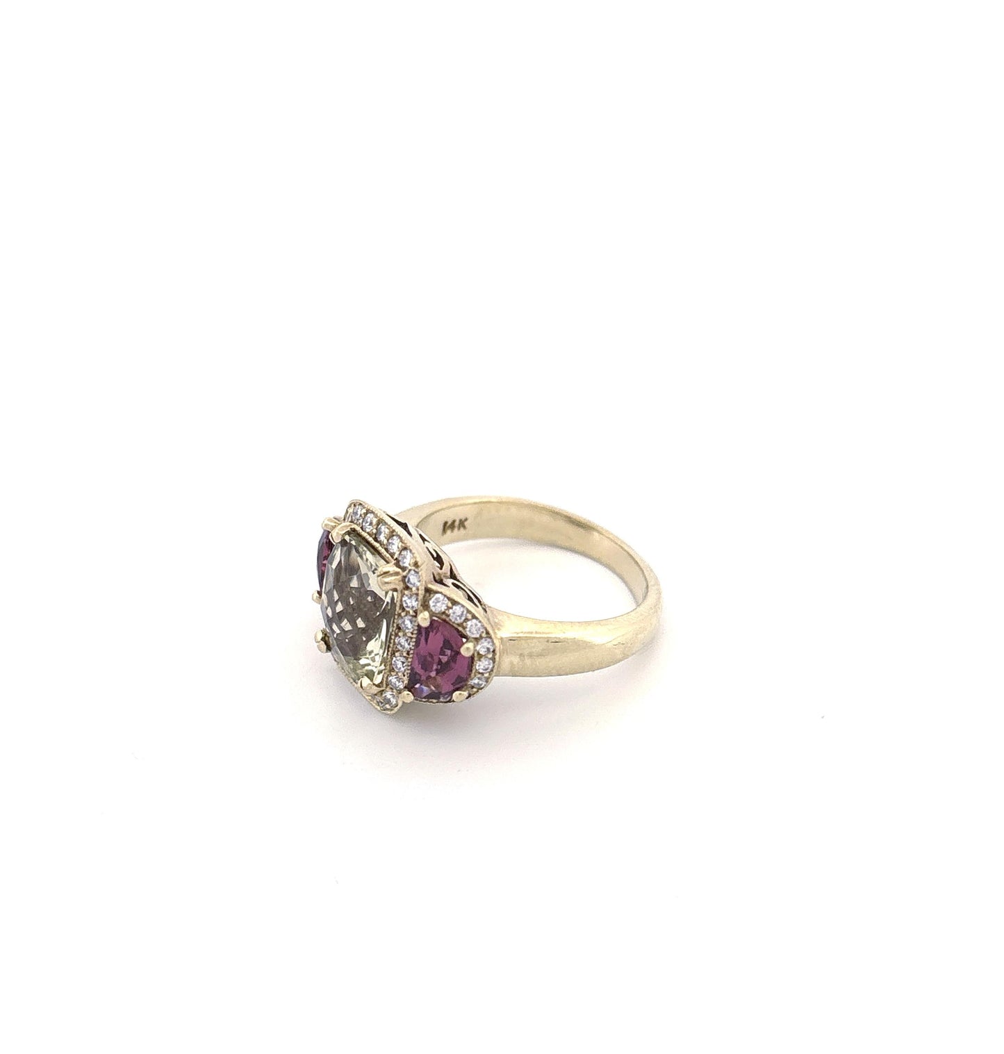 14K Citrine & Tourmaline Ring
